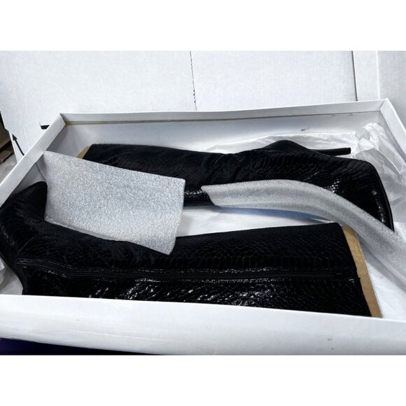 Nine West Gallivant black heeled boots women size 8.5 N - Picture 5 of 9
